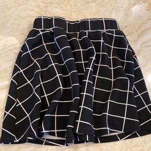 White and black skirt